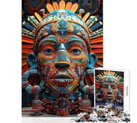 1000 Pieces Jigsaws Adults Puzzles Indigenous Mask Huchiol Practical Game Analysis And Logic Educational Toy Wishlist with Santa Claus (50x75cm)