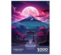 1000 Pieces Jigsaws Adults Puzzles Japan Torri Gate Night Jigsaws for Adults Hands-on Game Analysis And Logic Difficult And Challenge 38x26cm/1000pcs