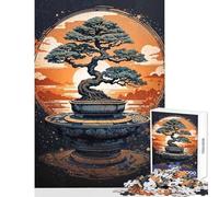1000 Pieces Jigsaws Adults Puzzles Japanese Eternal Bonsai Jigsaw Puzzle 1000 Brain Teaser Game Birthday Gifts for The Whole Family (38x52cm)