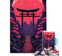 1000 Pieces Jigsaws Adults Puzzles Japanese Torii Gate Fun Activities at Home A Work of Art Brain Teaser Game for Ages 14 And over (38X26CM)