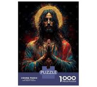 1000 Pieces Jigsaws Adults Puzzles Jesus Christ Digital Art Jigsaw for Adults Toy Wall Decor Hand Speed Race Difficult And Challenge 52x38cm/1000pcs