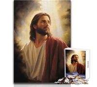 1000 Pieces Jigsaws Adults Puzzles Jesus Christ Painting Peaceful Relaxing Free Time Fine Precision Edge Craft Toy Size 50x75cm
