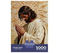1000 Pieces Jigsaws Adults Puzzles Jesus Praying Jigsaw for Adults Toy Wall Decor Hand Speed Race Difficult And Challenge 38x26cm/1000pcs