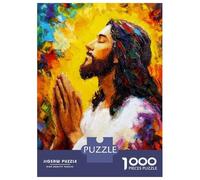 1000 Pieces Jigsaws Adults Puzzles Jesus Praying Painting Puzzle for Adults Brain Teaser Game Analysis And Logic for Is Ideal As A Gift 52x38cm/1000pcs
