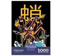 1000 Pieces Jigsaws Adults Puzzles Kaiju Monster Attack Jigsaws for Adults Toy Wall Decor Hand Speed Race Unique Gifts for Birthday And Christmas 52x38cm/1000pcs