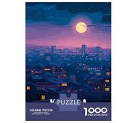 1000 Pieces Jigsaws Adults Puzzles Kampala, Uganda at Night Puzzle for Adults Relax Games Birthday Present Parent-child Interaction 38x26cm/1000pcs