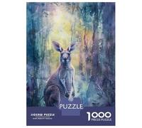 1000 Pieces Jigsaws Adults Puzzles Kangaroo in A Dreamy Forest Jigsaws for Adults Toy Wall Decor Hand Speed Race Unique Gifts for Birthday And Christmas 52x38cm/1000pcs