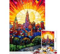 1000 Pieces Jigsaws Adults Puzzles Kansas City Glass Skyline Practical Game Analysis And Logic Educational Toy Wishlist with Santa Claus (38x26cm)