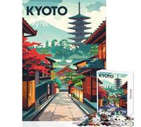 1000 Pieces Jigsaws Adults Puzzles Kyoto Tranquil Streets Jigsaw 1000 Pieces Practical Game Great Gifts And Toys Presents for Women (38x26cm)
