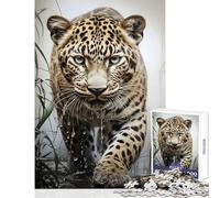1000 Pieces Jigsaws Adults Puzzles Leopard in The Wild DIY Toys Great Gifts And Toys Relax Games Improving Love between Couples Size 38x52cm