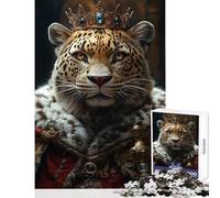 1000 Pieces Jigsaws Adults Puzzles Leopard Monarch of The Wil Jigsaw 1000 Pieces Practical Game Great Gifts And Toys Presents for Women (38x52cm)