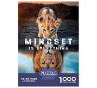 1000 Pieces Jigsaws Adults Puzzles Lion Cub Mindset Jigsaw for Adults Toy Wall Decor Hand Speed Race Difficult And Challenge 70x50cm/1000pcs