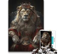 1000 Pieces Jigsaws Adults Puzzles Lion Monarch of The Wild Hand Speed Race Impossible Game for And from 14 Years And over (size 38x52cm)