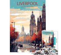 1000 Pieces Jigsaws Adults Puzzles Liverpool United Kingdom Brain Teaser Game Toy Intellectual Game Birthday Gifts Wall Decoration (size 38x26cm)