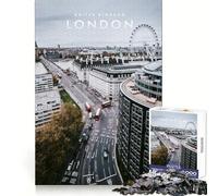 1000 Pieces Jigsaws Adults Puzzles London England Exact Cut Play Mind Challenge Toy Calm Play Time Xmas Scene Art (50x75cm)