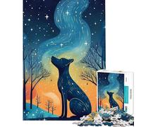 1000 Pieces Jigsaws Adults Puzzles Lonely Stargazer Learning Educational Toys Family Game Perfect Decoration Birthday Gifts (size 38x26cm)