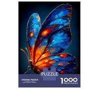 1000 Pieces Jigsaws Adults Puzzles Luminous Butterfly - Expressionist Animal Art Puzzle for Adults Brain Teaser Game Analysis And Logic for Is Ideal As A Gift 52x38cm/1000pcs