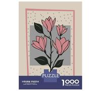 1000 Pieces Jigsaws Adults Puzzles Magnolia Flower Mid Century Jigsaws for Adults Toy Wall Decor Hand Speed Race Unique Gifts for Birthday And Christmas 52x38cm/1000pcs