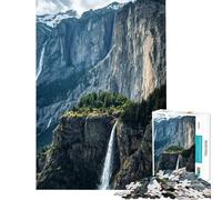 1000 Pieces Jigsaws Adults Puzzles Majestic Mountain Waterfall Landscape Puzzles for Adults Toy Wall Decor Enhance Memory Difficult And Challenge (Size 50x75cm)