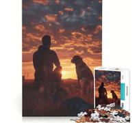 1000 Pieces Jigsaws Adults Puzzles Man With His Dog In Mind Educational Game Difficult Hard Birthday And Unique Gifts 38x26cm