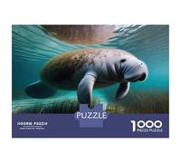 1000 Pieces Jigsaws Adults Puzzles Manatee Underwater Photography Puzzle for Adults Brain Teaser Game Analysis And Logic for Is Ideal As A Gift 38x26cm/1000pcs