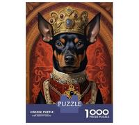 1000 Pieces Jigsaws Adults Puzzles Miniature Pinscher King Puzzle for Adults Brain Teaser Game Pattern Assembly Difficult And Challenge 38x26cm/1000pcs