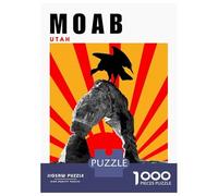 1000 Pieces Jigsaws Adults Puzzles Moab Utah Sunset Mid Century Modern Collage Art Puzzles for Adults Family Game Stress Reliever Difficult And Challenge 38x26cm/1000pcs