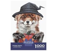 1000 Pieces Jigsaws Adults Puzzles Morning Fox Halloween Adult Jigsaw Brain Teaser Game Presents for Women Parent-child Interaction 52x38cm/1000pcs