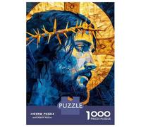 1000 Pieces Jigsaws Adults Puzzles Mosaic Jesus Portrait Jigsaw for Adults Toy Wall Decor Hand Speed Race Difficult And Challenge 38x26cm/1000pcs