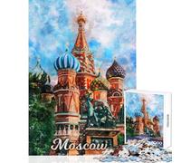 1000 Pieces Jigsaws Adults Puzzles Moscow Educational Game Pattern Assembly Anti-Stress Toys Great Gifts for Gaming (38X26CM)