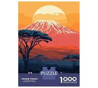 1000 Pieces Jigsaws Adults Puzzles Mount Kilimanjaro Poster Puzzles for Adults Family Game Stress Reliever Difficult And Challenge 38x26cm/1000pcs