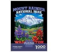 1000 Pieces Jigsaws Adults Puzzles Mount Rainier National Park Washington Puzzle for Adults Brain Teaser Game Analysis And Logic for Is Ideal As A Gift 52x38cm/1000pcs