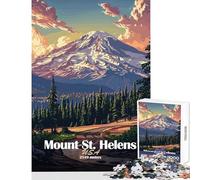 1000 Pieces Jigsaws Adults Puzzles Mount St. Helens National Park Jigsaw Puzzle 1000 Brain Teaser Game Birthday Gifts for The Whole Family (50x75cm)