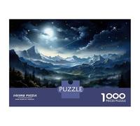 1000 Pieces Jigsaws Adults Puzzles Mountain Night Sky Landscape Puzzle for Adults Brain Teaser Game Analysis And Logic for Is Ideal As A Gift 38x26cm/1000pcs