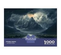 1000 Pieces Jigsaws Adults Puzzles Mountain Road Stormy Weather Puzzle for Adults Relax Games Birthday Present Parent-child Interaction 38x26cm/1000pcs