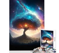 1000 Pieces Jigsaws Adults Puzzles Mystical Space Tree Jigsaw Puzzles for Adults Stress Reliever Help The Brain Exercise Gifts for Friends And Family (50x75cm)
