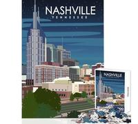 1000 Pieces Jigsaws Adults Puzzles Nashville Tennessee Art Puzzles for Teenagers Staycation Kill Time Train Your Brain And Hands Unique Challenge Game (38x52cm)