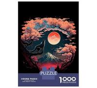 1000 Pieces Jigsaws Adults Puzzles Night Fuji Mountain Jigsaws for Adults Toy Wall Decor Hand Speed Race Unique Gifts for Birthday And Christmas 52x38cm/1000pcs