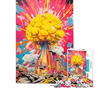 1000 Pieces Jigsaws Adults Puzzles Nuclear Explosion Jigsaw Puzzle Anti-Stress Toys Stress Reliever for Is Ideal As A Gifts (Size 38x52cm)