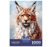 1000 Pieces Jigsaws Adults Puzzles Palette Lynx Painting Puzzle for Adults Brain Teaser Game Pattern Assembly Difficult And Challenge 52x38cm/1000pcs