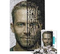 1000 Pieces Jigsaws Adults Puzzles Paul Walker Jigsaws for Adults Puzzle Analysis And Logic Difficult And Challenge Educational Family Game (Size 50x75cm)
