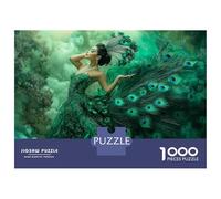 1000 Pieces Jigsaws Adults Puzzles Peacock Feather Dress for Women Puzzle for Adults Brain Teaser Game Analysis And Logic for Is Ideal As A Gift 70x50cm/1000pcs