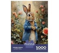 1000 Pieces Jigsaws Adults Puzzles Peter Rabbit in A Garden Puzzle for Adults Relax Games Birthday Present Parent-child Interaction 52x38cm/1000pcs