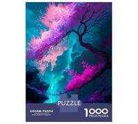 1000 Pieces Jigsaws Adults Puzzles Pink Cherry Blossom Nature Jigsaws for Adults Toy Wall Decor Hand Speed Race Unique Gifts for Birthday And Christmas 38x26cm/1000pcs