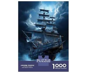 1000 Pieces Jigsaws Adults Puzzles Pirate Ship Wall Art Print Puzzle for Adults Brain Teaser Game Analysis And Logic for Is Ideal As A Gift 70x50cm/1000pcs