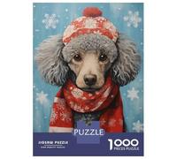 1000 Pieces Jigsaws Adults Puzzles Poodle Dog Look Art Jigsaw for Adults Toy Wall Decor Hand Speed Race Difficult And Challenge 52x38cm/1000pcs
