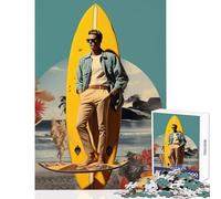 1000 Pieces Jigsaws Adults Puzzles Postmodern Surfing Dreams Jigsaws for Adults Puzzle Analysis And Logic Difficult And Challenge Educational Family Game (38x52cm)