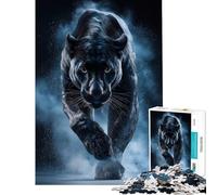 1000 Pieces Jigsaws Adults Puzzles Powerful Black Panther Portrait Puzzle for Adults Hands-on Game Home Decoration for Is Ideal As A Gifts (Size 38x52cm)
