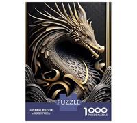 1000 Pieces Jigsaws Adults Puzzles Powerful Dragon Art Deco Puzzles for Adults Family Game Presents for Women Unique Gifts for Birthday And Christmas 38x26cm/1000pcs