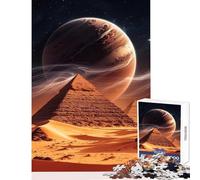 1000 Pieces Jigsaws Adults Puzzles Pyramids Under Alien Sky Quality Family Leisure at Home Unique Christmas (38X26cm)